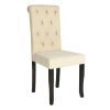 Dining Chairs Fabric – Cream, 4