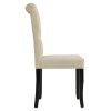 Dining Chairs Fabric – Cream, 4