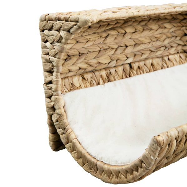 Cat Bed with Cushion Water Hyacinth 37x20x20 cm