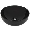 Basin Ceramic Round Black 41.5×13.5 cm