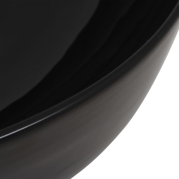 Basin Ceramic Round Black 41.5×13.5 cm