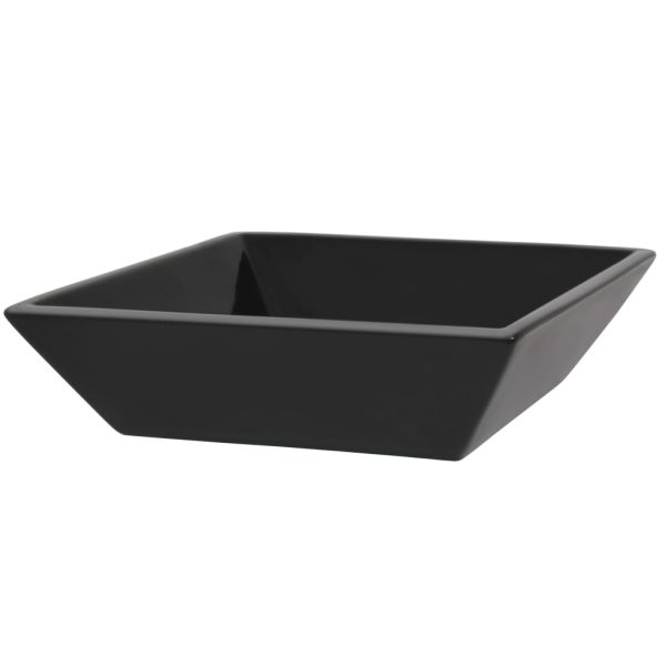 Basin Ceramic Square Black 41.5×41.5×12 cm