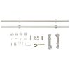 Sliding Door Hardware Kit 183 cm Stainless Steel Silver