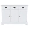 Sideboard with 3 Doors MDF and Pinewood 105x35x77.5 cm