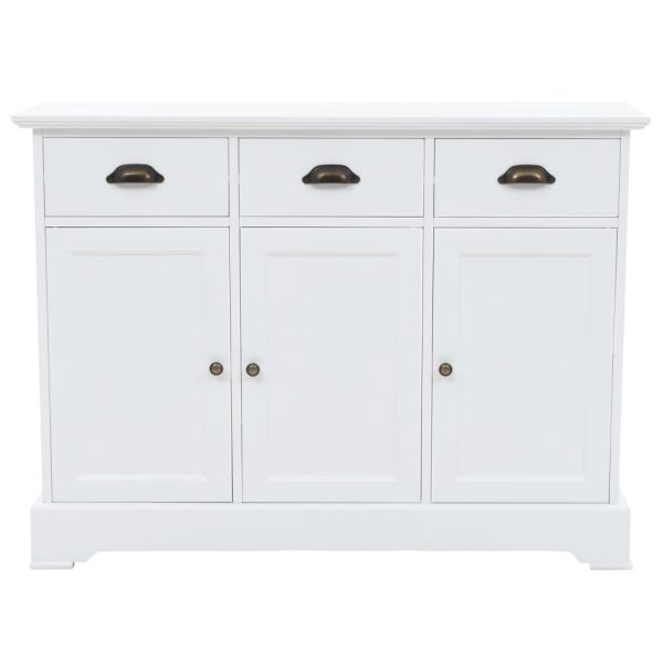 Sideboard with 3 Doors MDF and Pinewood 105x35x77.5 cm