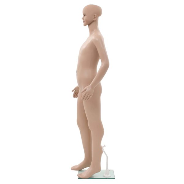 Full Body Child Mannequin with Glass Base Beige 140 cm