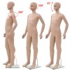 Full Body Child Mannequin with Glass Base Beige 140 cm