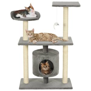 Cat Tree with Sisal Scratching Posts 95 cm – Grey