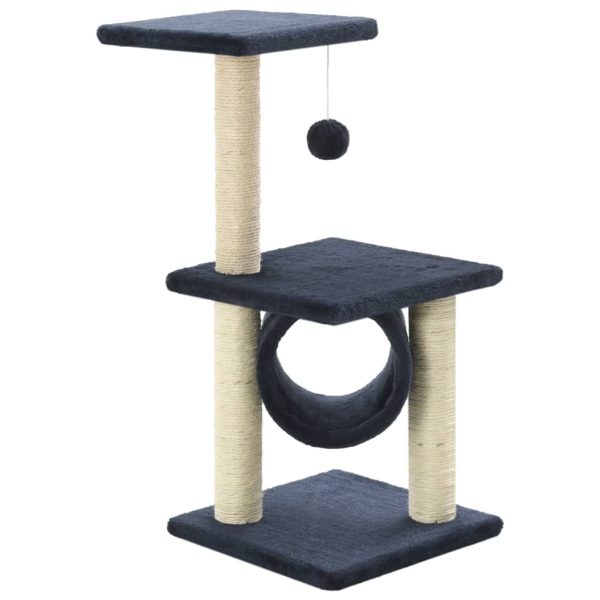 Cat Tree with Sisal Scratching Posts 65 cm Dark Blue