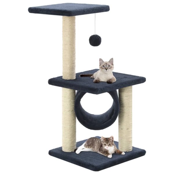 Cat Tree with Sisal Scratching Posts 65 cm Dark Blue