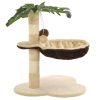 Cat Tree with Sisal Scratching Post 50 cm Beige and Brown