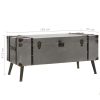 Coffee Table MDF and Aluminium 102x51x47.5 cm