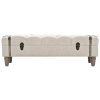 Storage Bench Solid Wood and Steel 111x34x37 cm