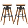 Bar Stools 2 pcs Solid Fir Wood