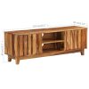 Skokie TV Cabinet Solid Sheesham Wood 118x30x40 cm