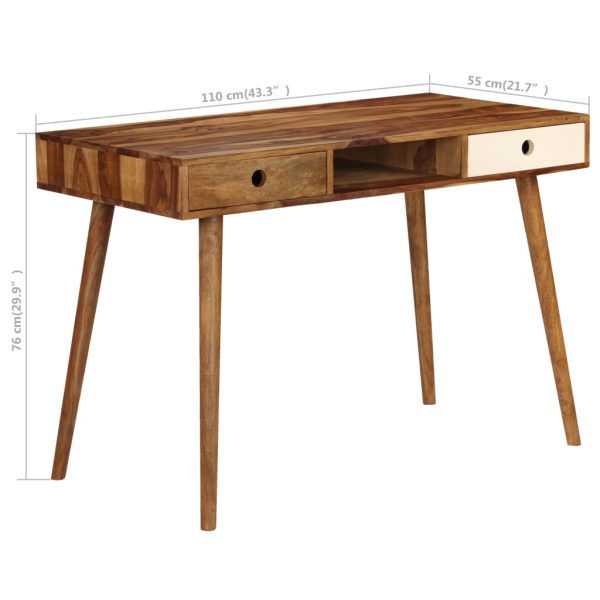 Writing Desk 110x55x76 cm Solid Sheesham Wood