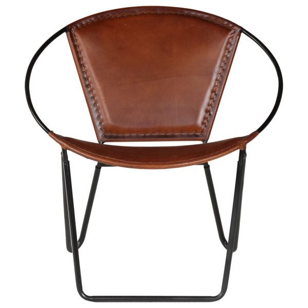 Chair Brown Real Leather