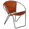 Chair Brown Real Leather