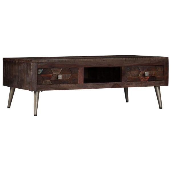 Coffee Table Solid Reclaimed Wood 100x60x35 cm