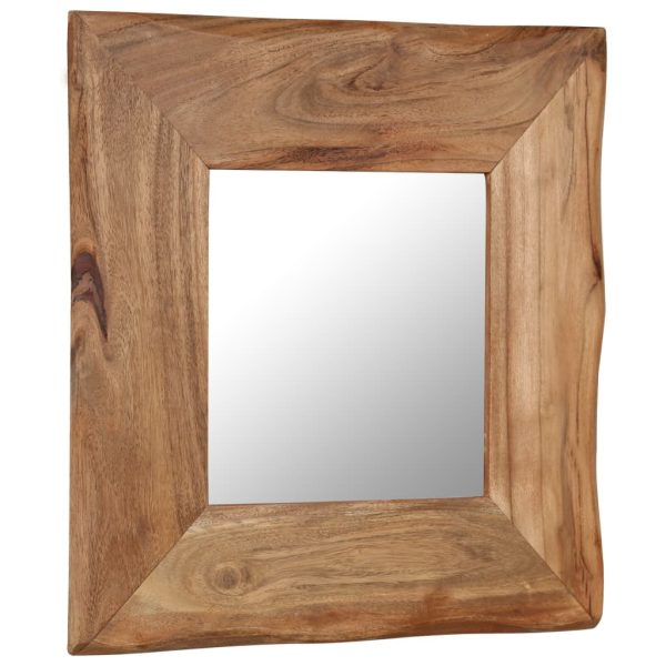 Cosmetic Mirror Solid Acacia Wood – 50×50 cm