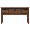 Console Table Solid Fir Wood 131×35.5×75 cm Brown