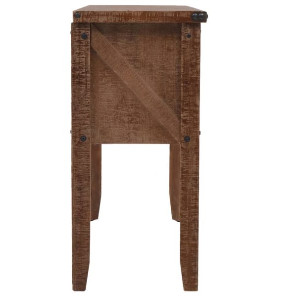 Console Table Solid Fir Wood 131×35.5×75 cm Brown