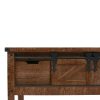 Console Table Solid Fir Wood 131×35.5×75 cm Brown