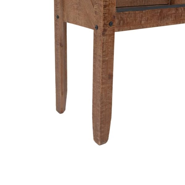 Console Table Solid Fir Wood 131×35.5×75 cm Brown