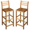 Bar Chairs Solid Acacia Wood – 2