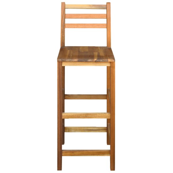 Bar Chairs Solid Acacia Wood – 2