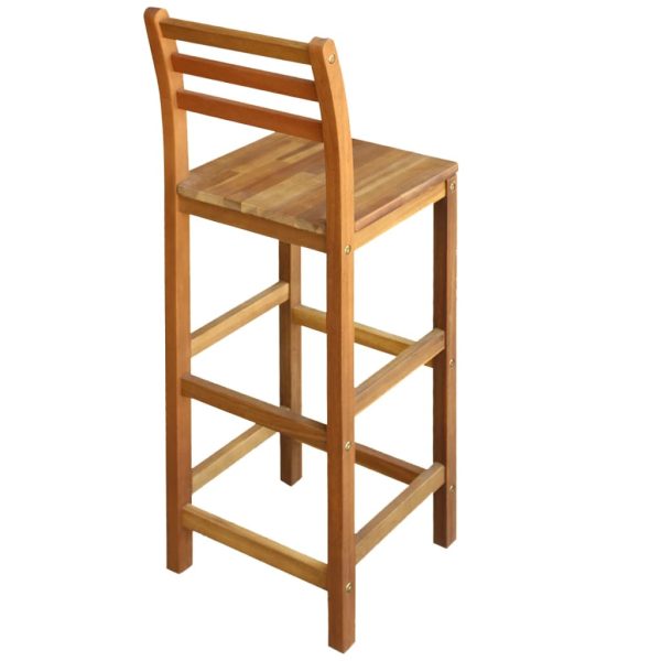 Bar Chairs Solid Acacia Wood – 2