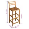 Bar Chairs Solid Acacia Wood – 2