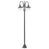 Garden Post Light E27 220 cm Aluminium 3-Lantern – Bronze