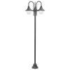 Garden Post Light E27 220 cm Aluminium 3-Lantern – Bronze