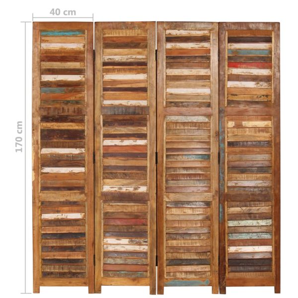 Greasley Room Divider Solid Reclaimed Wood 170 cm