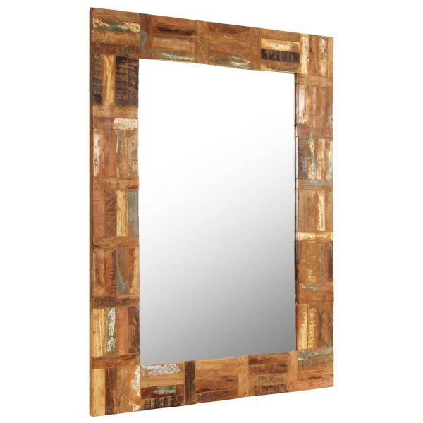 Wall Mirror Solid Reclaimed Wood – 60×90 cm