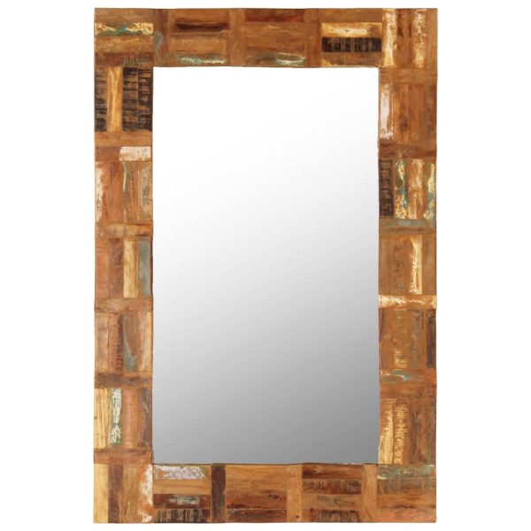 Wall Mirror Solid Reclaimed Wood – 60×90 cm