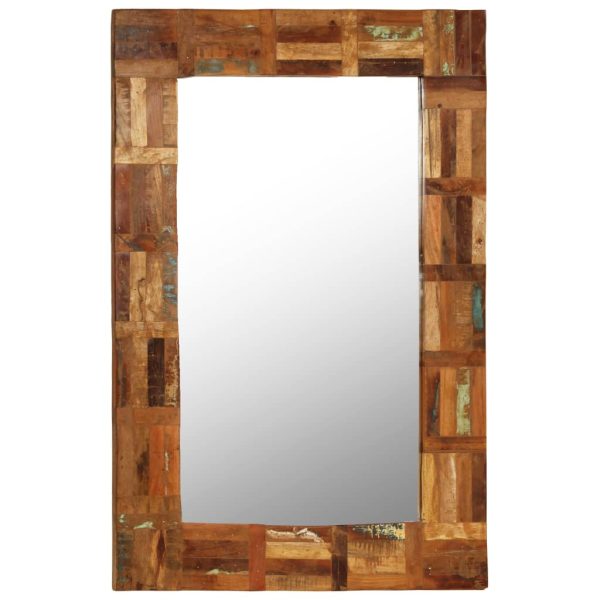 Wall Mirror Solid Reclaimed Wood – 60×90 cm