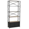 Bookcase Solid Firwood and Steel 80×32.5×180 cm