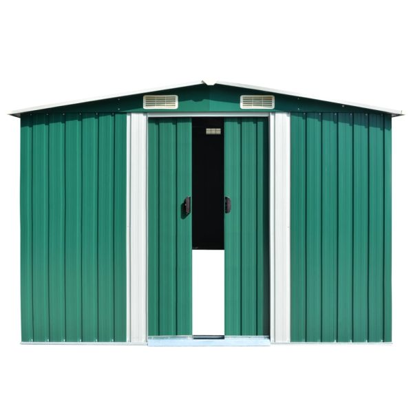 Garden Shed Metal – 257x489x181 cm, Green