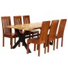 Dining Table Set 7 Pieces Solid Acacia and Mango Wood