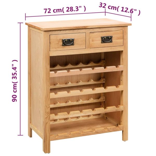 Wine Cabinet 72x32x90 cm Solid Wood – Brown