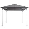 Gazebo with Roof Aluminium Black – 3×3 m