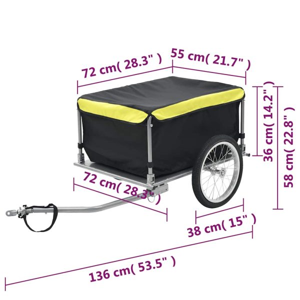 Bike Cargo Trailer 65 kg – Black and Yellow