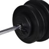 Barbell Squat Rack with Barbell and Dumbbell Set 60.5 kg