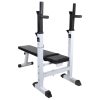 Workout Bench with Weight Rack Barbell and Dumbbell Set – 60.5 kg