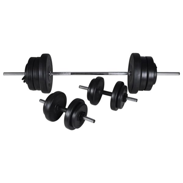 Workout Bench with Weight Rack Barbell and Dumbbell Set – 60.5 kg