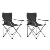 Camping Table and Chair Set 3 Pieces – Grey