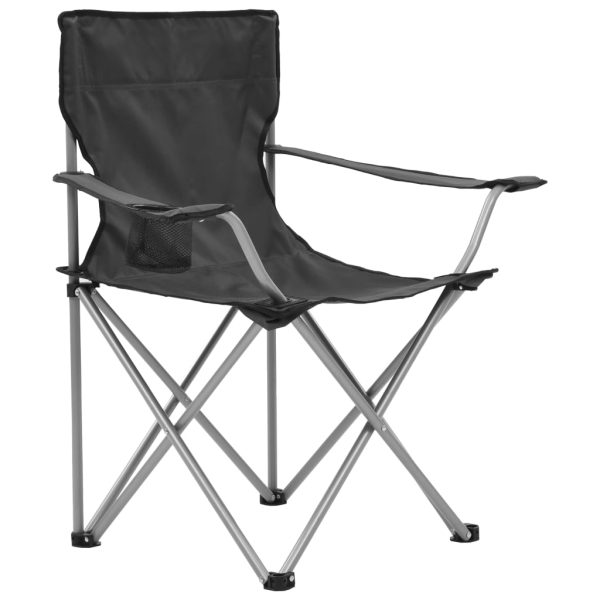 Camping Table and Chair Set 3 Pieces – Grey