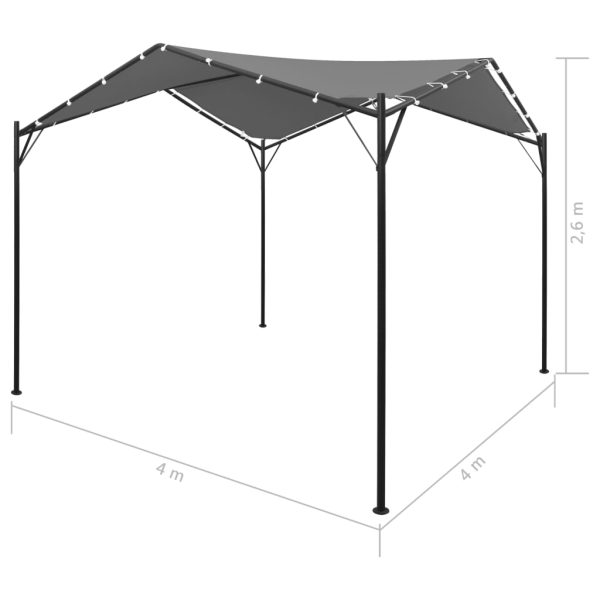 Gazebo 4×4 m Anthracite